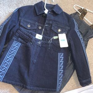 Fendi jeans coat an skirt brand new